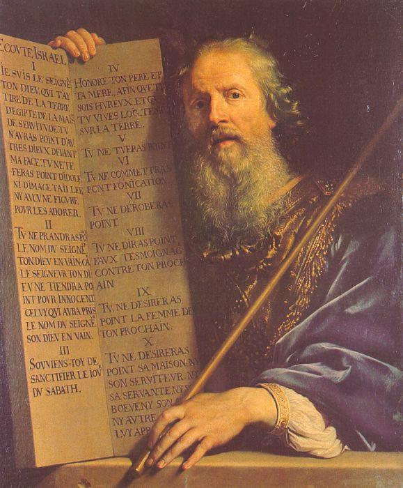 Philippe de Champaigne Moses with the Ten Commandments oil painting image